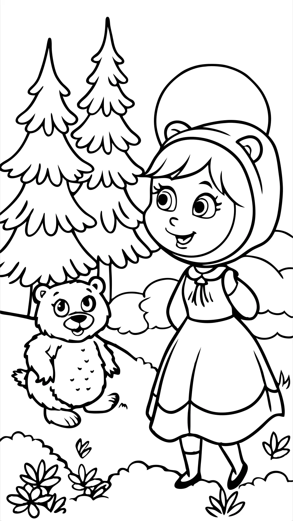 masha i medved coloring pages